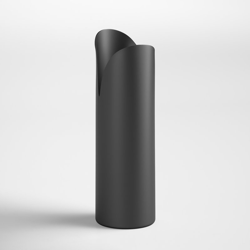 Jenny Iron Table Vase, Black, 15.75" H x 5" W x 5" D