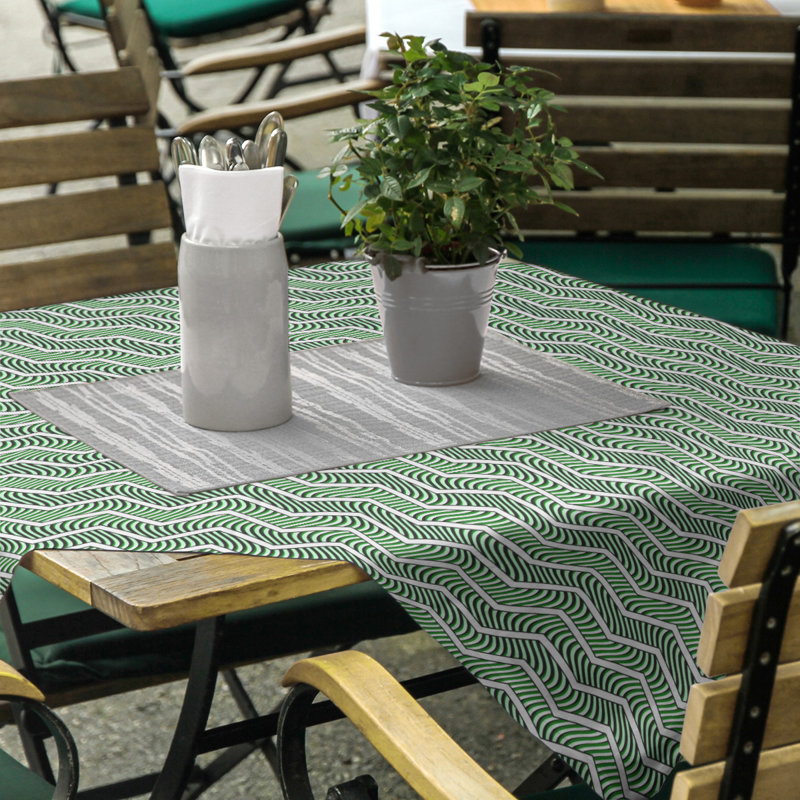 Nappe à chevrons ondulés Stephenie, Vert