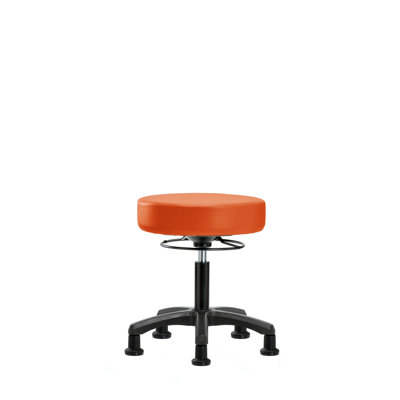 Wilder Adjustable Height Ergonomic Lab Stool with Footring Pedestal Base