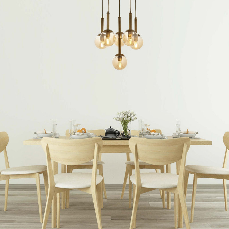 Luminaire suspendu sphère 6 lumières
