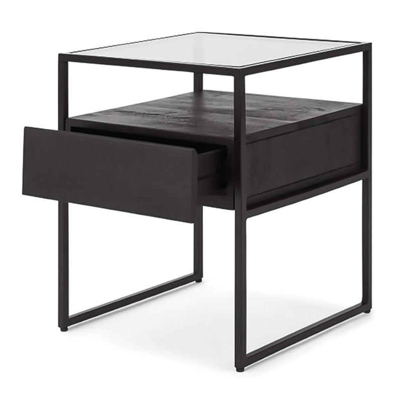 Verbier Bedside Table - Black