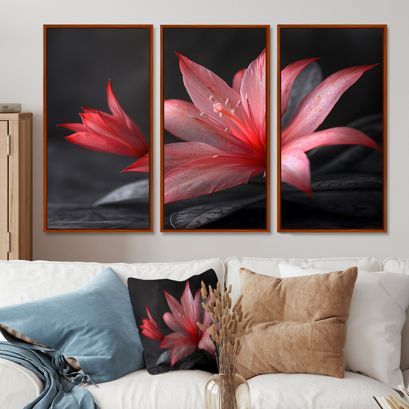 Goulart - Ensemble de décoration murale hibiscus, H 28 po x l 36 po x P 1 po, Métal