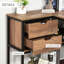 Bureau d'ordinateur en L avec tablettes de rangement, 2 Dawers et structure en acier industriel