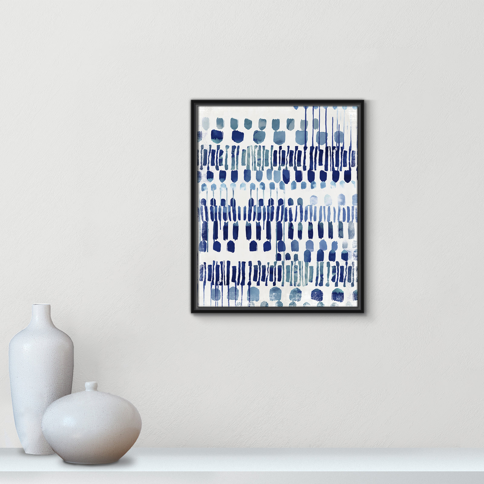 Fynn "Continuously I" Painting by Eva Watts, No Matte, Black Framed Canvas, 21.5" H x 17.5" W x 2" D