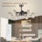 35.43" Luxury LED Dimmable Ceiling Fan with 6 Light and Remote-2082532916