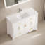 Meuble-lavabo autoportant 48 po avec 4 portes à fermeture douce et 4 tiroirs 48 po