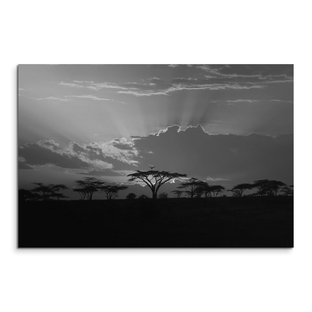 Leinwandbild „Sonnenuntergang in Afrika“, Fotodruck