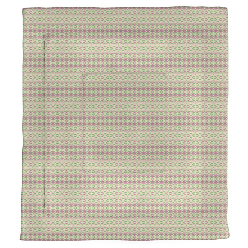 Édredon réversible simple Katelyn Elizabeth, Édredon très grand, Rose / Vert