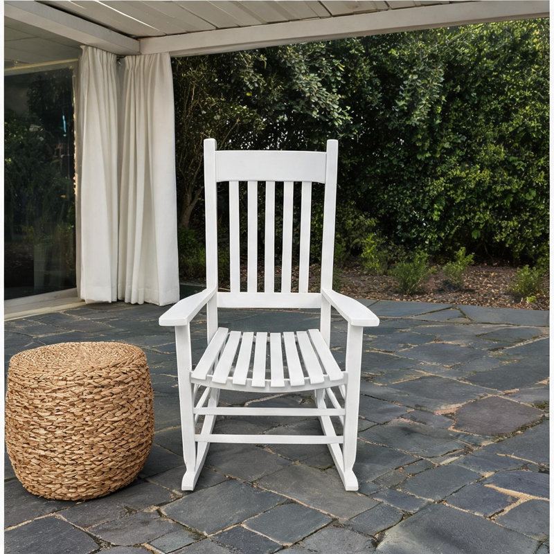 Mobilier de salon de 10 kg avec balancelle de véranda en bois massif blanc avec dossier à lattes