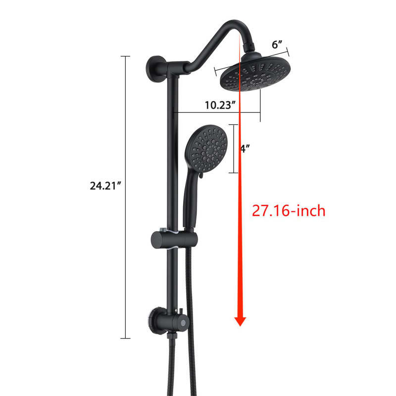 Système de douche complet, Nickel brossé
