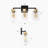 Nayomee Dimmable Black/Brass Rectangle Vanity Light-360895737
