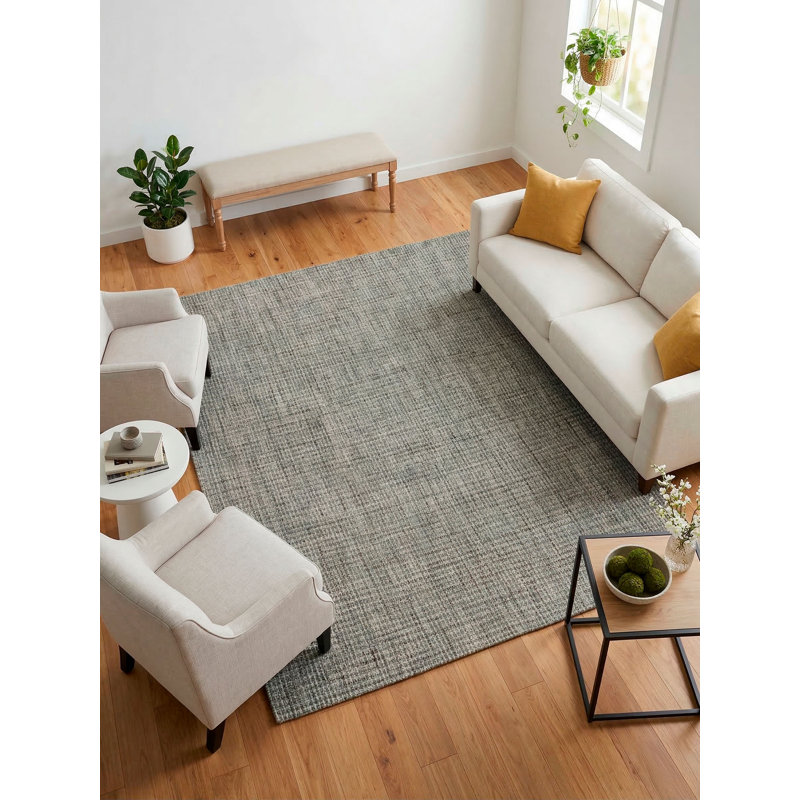 Struttura Rectangle Area Rug in Ivory/Aqua/Khaki, Rectangle 8' x 10'