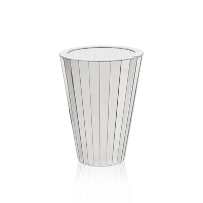 Artin Glass Top Block End Table