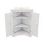 Armoire de rangement autoportante triangulaire pour la salle de bain, avec tablettes réglables, idéale pour la cuisine à domicile-11174594