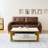 44.88" Marble Coffee Table, Modern White Faux Marble Center Table with Metal Base, Luxury Rectangular Accent Sofa Table Cocktail Tables for Living Room Apartment-309907288
