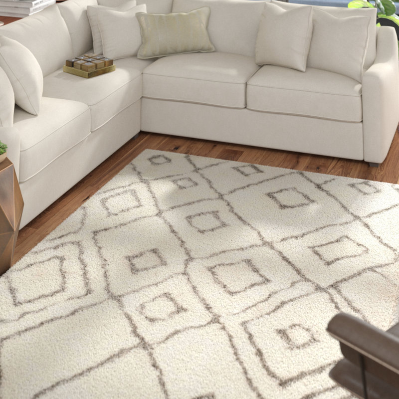Toronto Shag Hand Tufted Performance Geometric Rug, Rectangle 8' x 10'