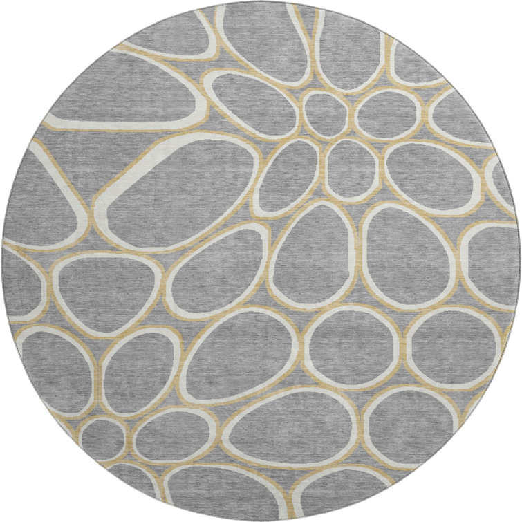 Premium Machine Washable Cossette AMF1041 Circles Rug