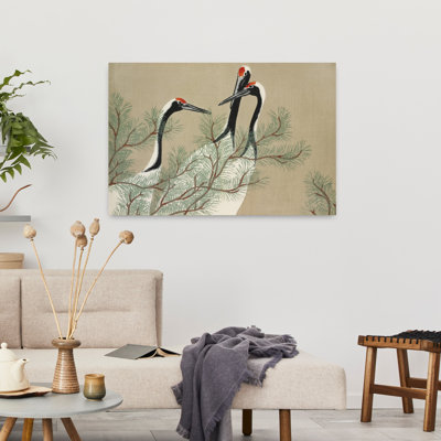 Deshawnte Contemporary Art Retro Vintage Bird Nature Wildlife Wall Art 1 Piece Wrapped Canvas Wall Art