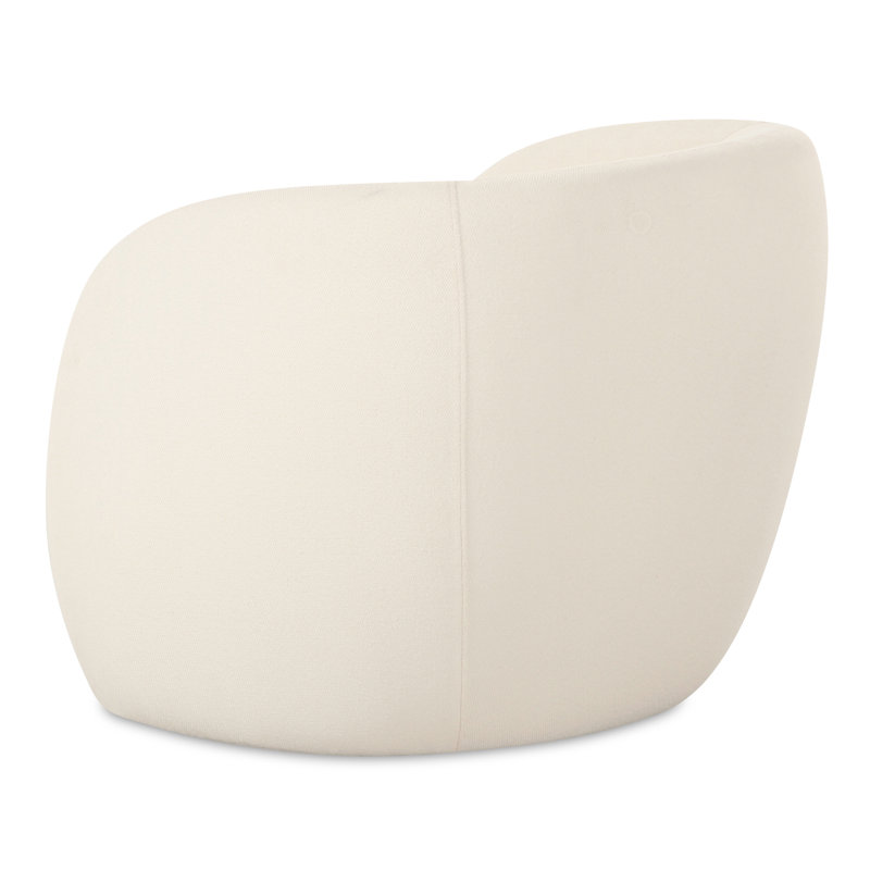 Rae Barrel Chair, Cream Performance Basketweave
