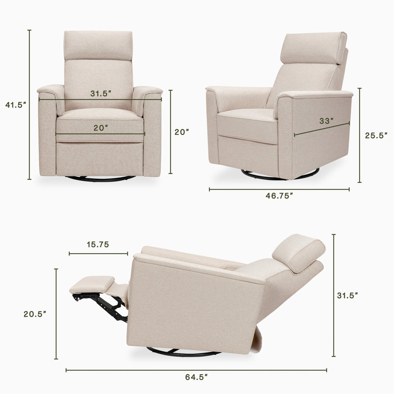 Willa Pro Power Recliner and Swivel Glider, Gray