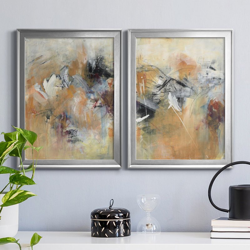 «Frozen Spring I», ensemble de 2 impressions sur toile encadrées, Cadre argenté, H 36,5 po x l 26,5 po x P 1,25 po