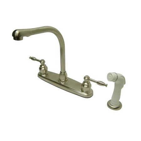Distributeur d’eau chaud & froid avec jet latéral Denver, Nickel satiné