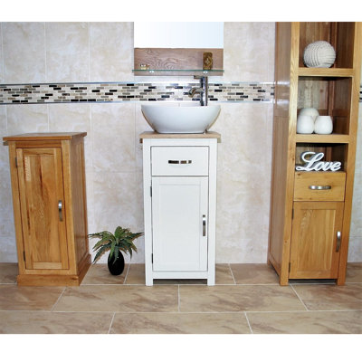 Yusuf 400mm Single Bathroom Vanity with Vessel Ceramic Basin