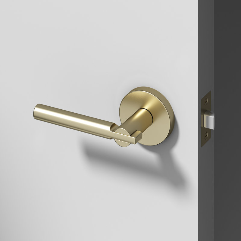 Poignée de porte Terra Design moderne dissimulé pour (Hall et garde-robe) - Style minimaliste élégant en or champagne brossé
