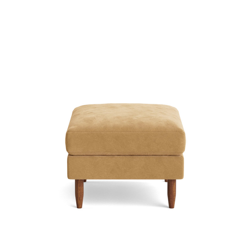 Skinny Fat Ottoman, Performance Velvet - Nutmeg