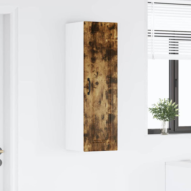 Vidaxl Kitchen Wall Cabinet White 40 X 31 X 100 Cm Engineered Wood, 100cm H x 30cm W x 31cm D, Smoked Oak