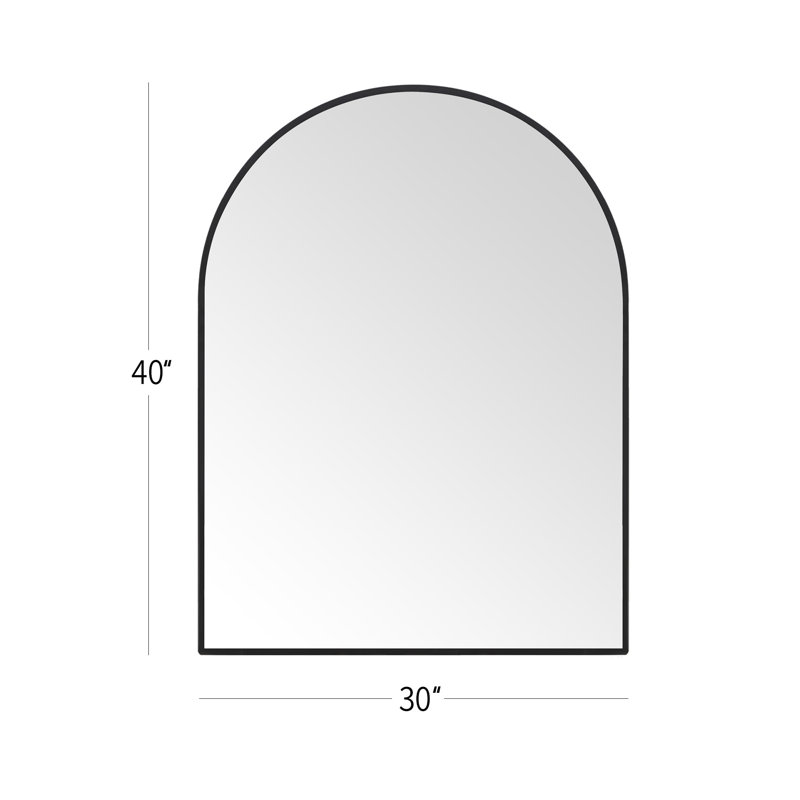 Miroir de salle de bain noir, H 40 po x l 30 po 