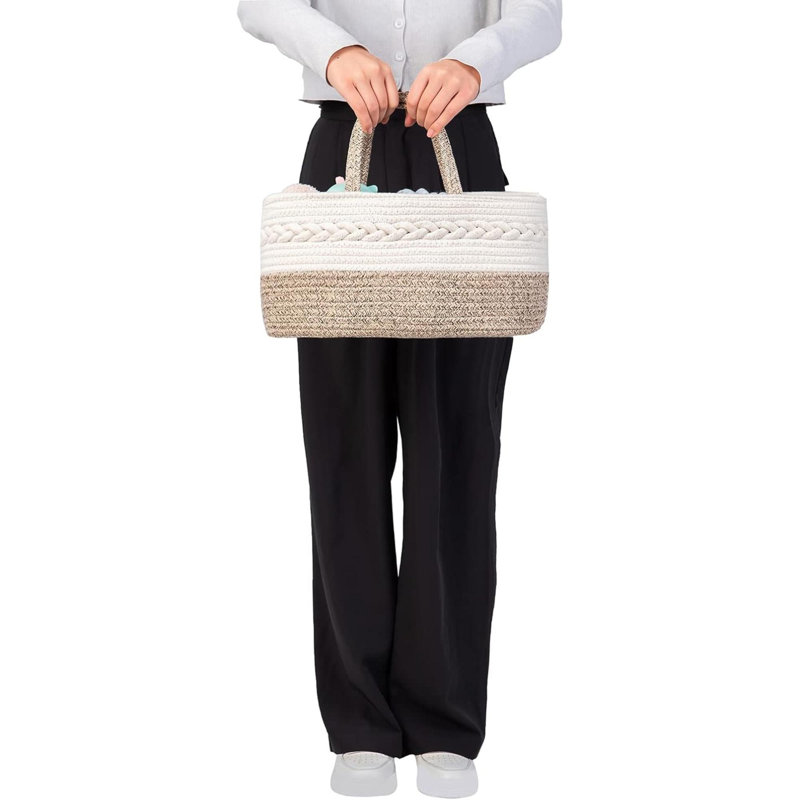 Rebrilliant Cotton Storage Bag, White/Beige
