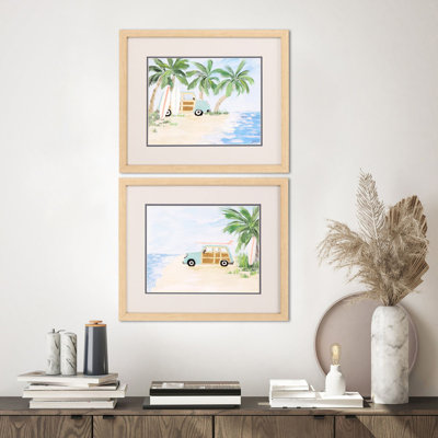 Tropical Holiday, reproduction encadrée de 2 pièces