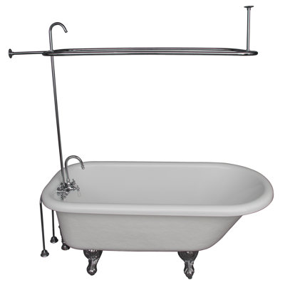 67'' x 29.5'' Soaking Acrylic Bathtub with Faucet
