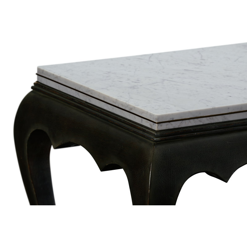 William Yeoward 68.5'' W Marble Console Table, Ebonized Oak