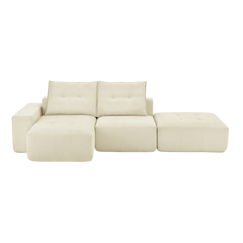 Canapé modulaire modulaire sans assemblage requis, Beige