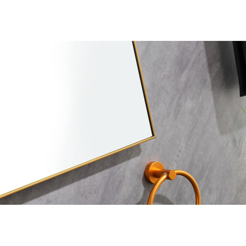 Miroir de salle de bain lumineux, 36 po x 60 po, Gunmetal Black