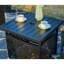Ensemble repas 2 places avec table en métal Alyah