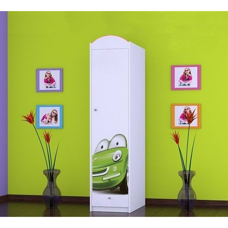 Kangley 1 Door Wardrobe, White