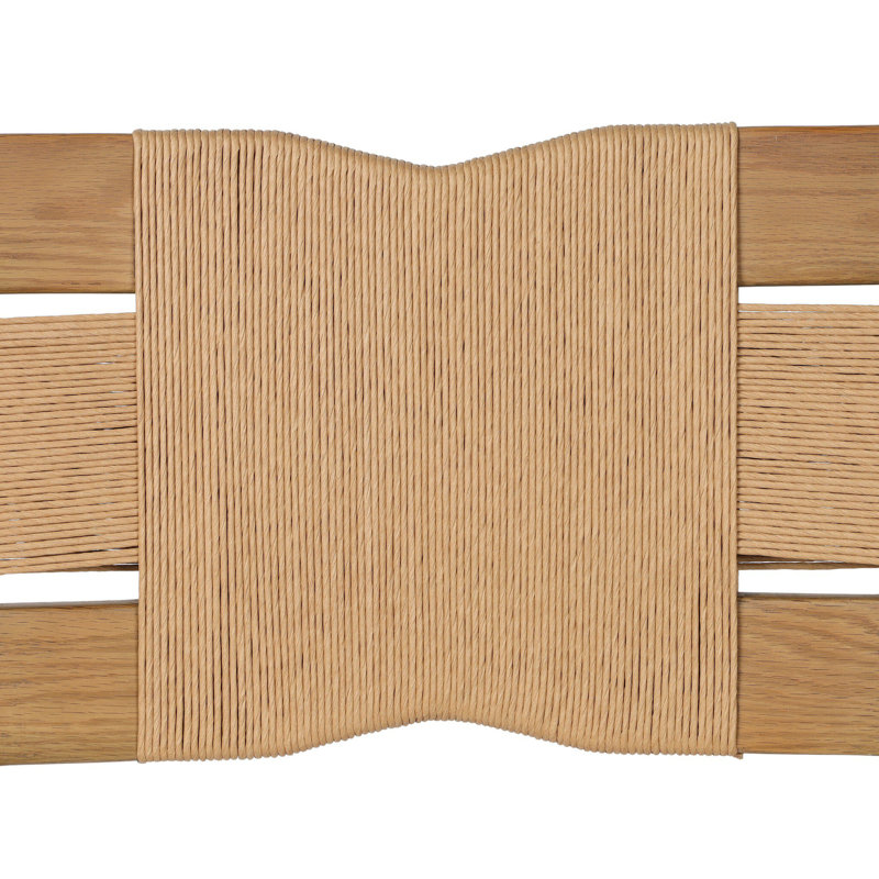 Tova Upholstered Stool, Light Buff Oak