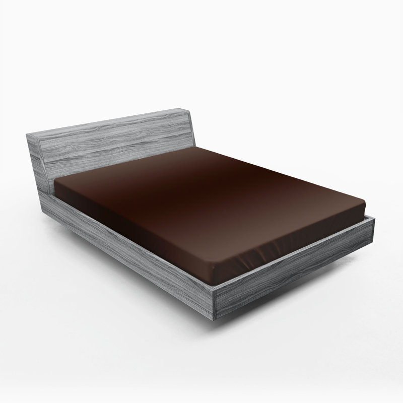 Microfiber Fitted Sheet, Queen Fitted Sheet, Brown Ombre