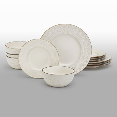 Embossed Dinnerware Tabletops Gallery 12PC Set