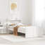 Bed Frame With Headboard Without Mattress White-1379077430