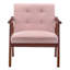Fauteuil capitonné en tissu de 28,5 po de large avec structure en bois massif Banassak-480437609