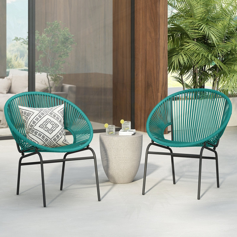 Chaise d'extérieur en osier, Sarcelle