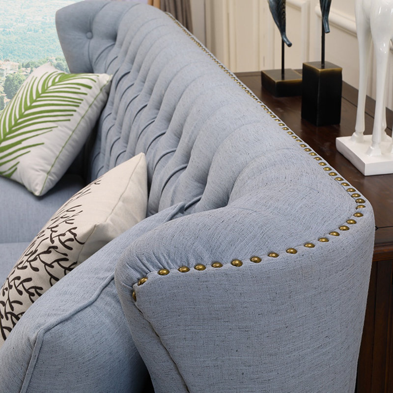 Simple Three-Person Sofa Upholstered Sofa, 37.4" H x 82.3" W x 37.4" D
