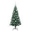 vidaXL Artificial Pre-lit Christmas Tree Green PVC and Metal-1155090643
