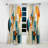 Orange Blue Mid Century Harmony In Geometry I - Midcentury Blackout Abstract Curtain - 1 Panel-107824272