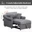 Fauteuil convertible en chenille avec dossier réglable-428265134