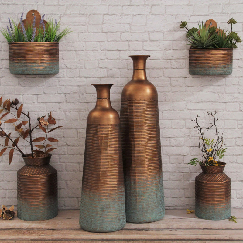 Vase en pot de lait Farnaz, H 11 po x l 7,25 po x P 7,25 po